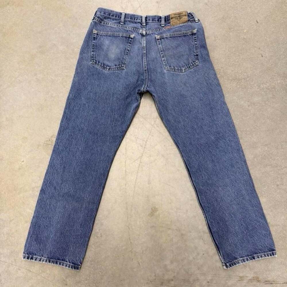 Wrangler Premium Quality Straight Leg Denim Jeans 36x30 Medium Wash